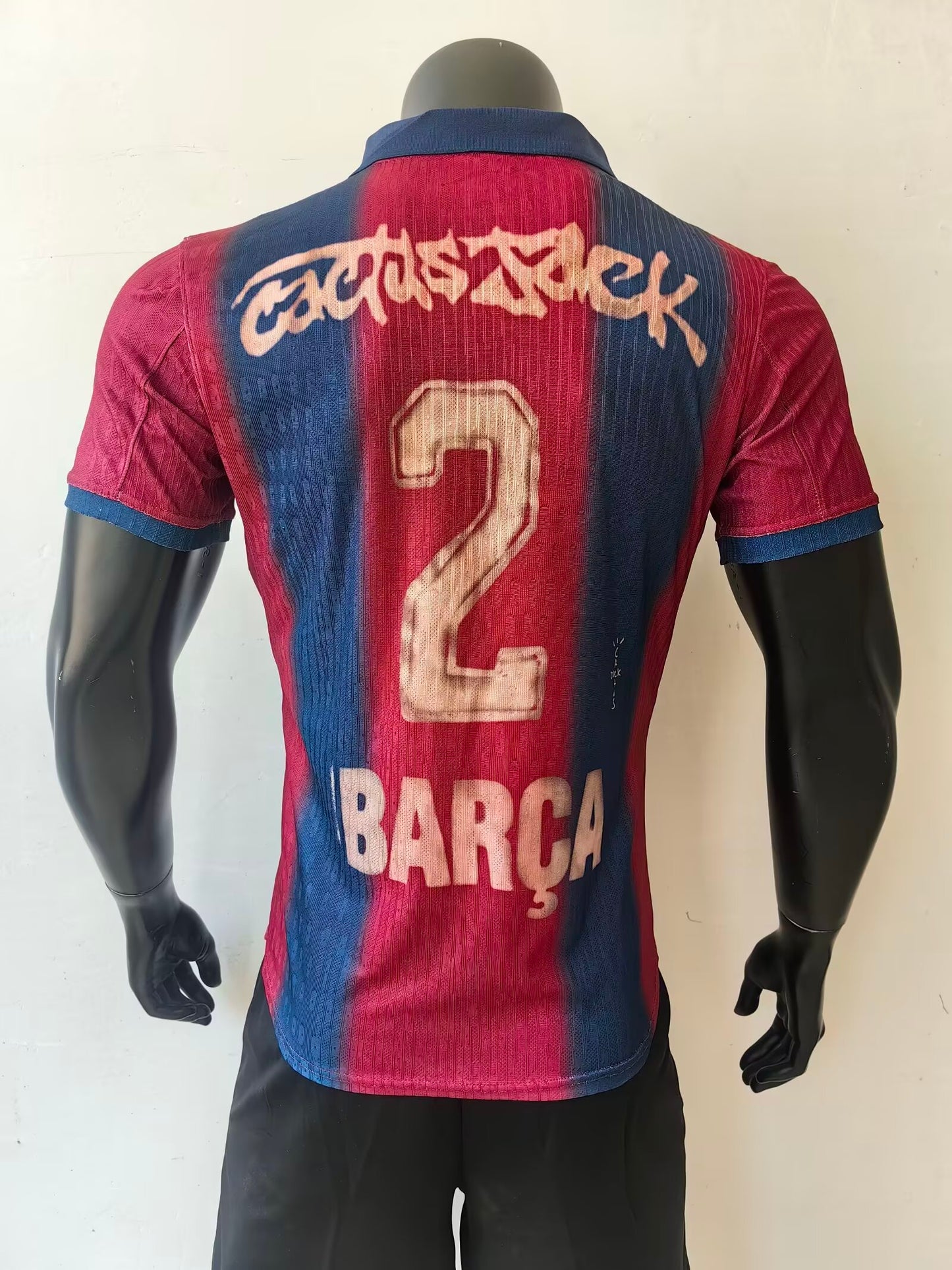 FC Barcelona X Travis Scott 00-01 Home Skeleton Retro Jersey