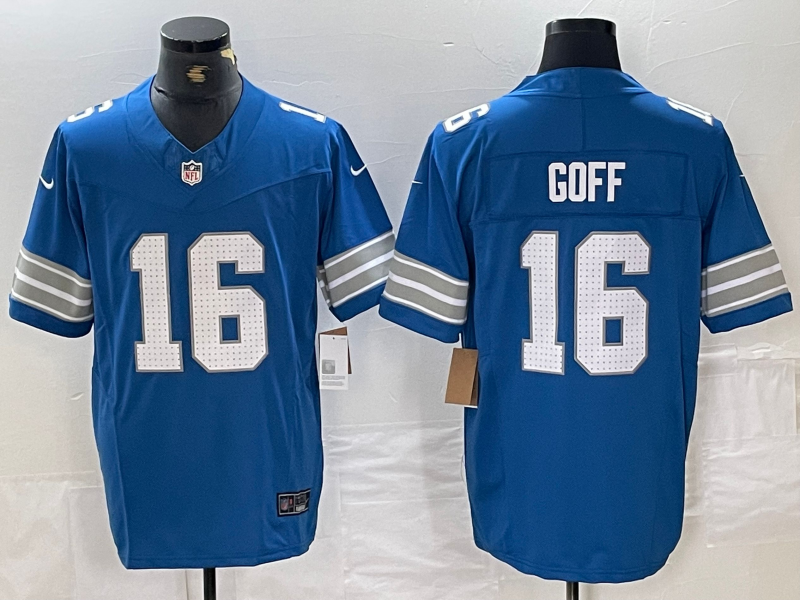 Jared Goff Blue Detroit Lions Game Player Jersey