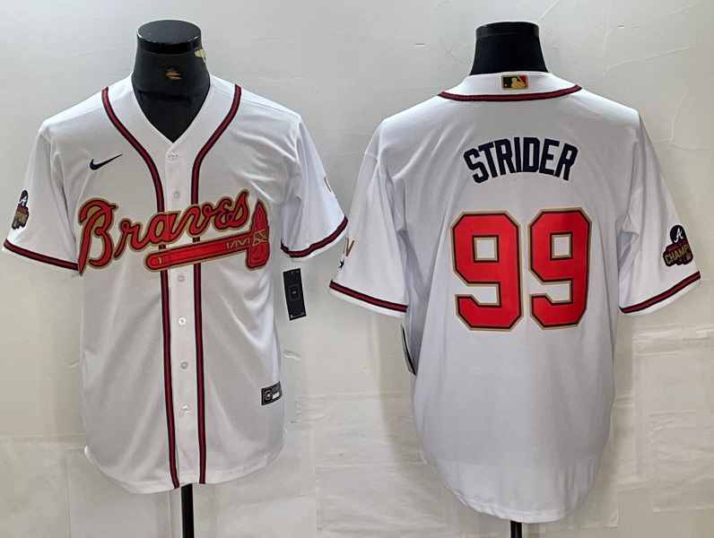 Atlanta Braves White Home Player Jersey