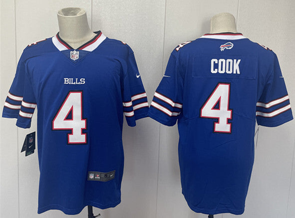 James Cook #4 Buffalo Bills Royal Blue Home 2025 Jersey