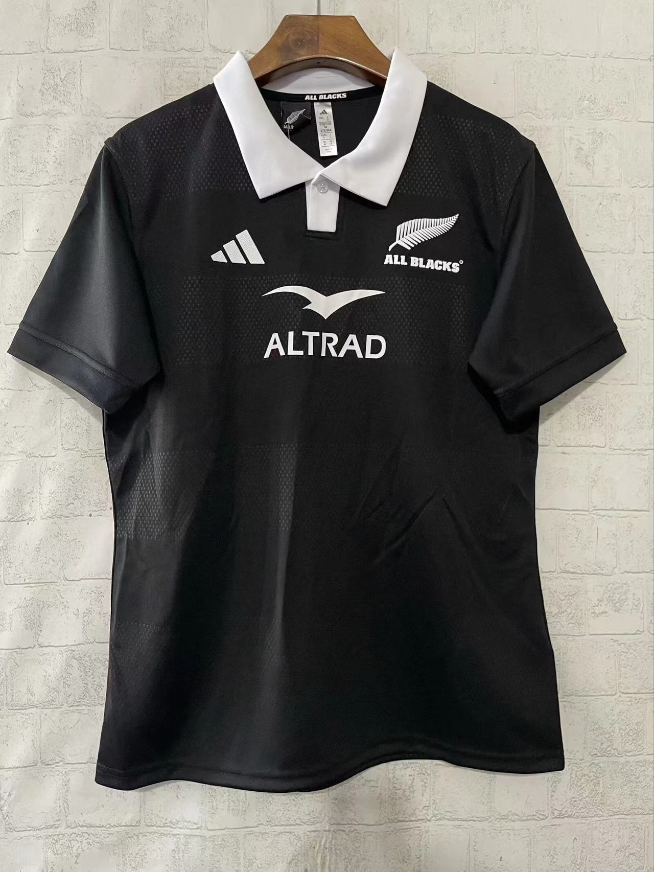 New Zealand All Blacks 25-26 Black Home Rugby Jersey
