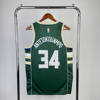 Milwaukee Bucks 23-24 Green Icon Edition Swingman Jersey