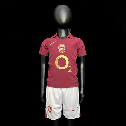 Arsenal 05-06 Home Kid's Retro Kit