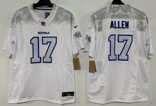 Josh Allen #17 Buffalo Bills "Cold Front" 2025 Rivalries Jersey