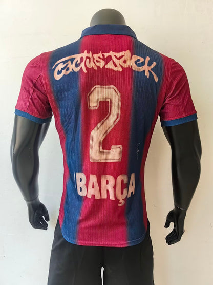 FC Barcelona X Travis Scott 00-01 Home Skeleton Retro Jersey