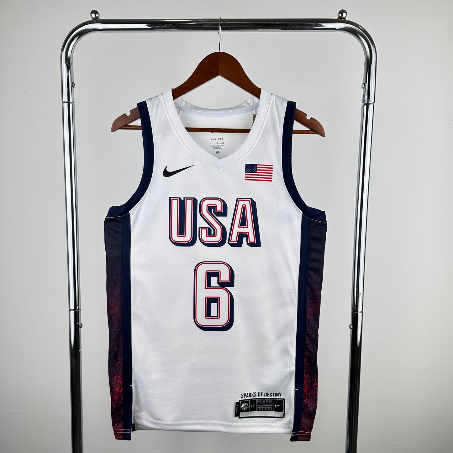 James #6 USA 2024 White Home Limited Jersey