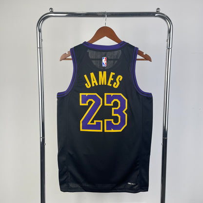 Los Angeles Lakers City Edition Black Swingman Jersey