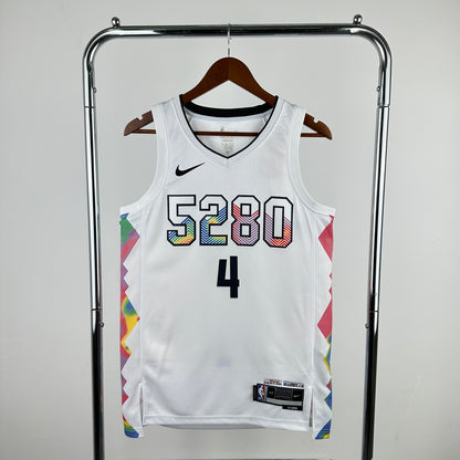 Denver Nuggets 24-25 City Edition White Swingman Jersey