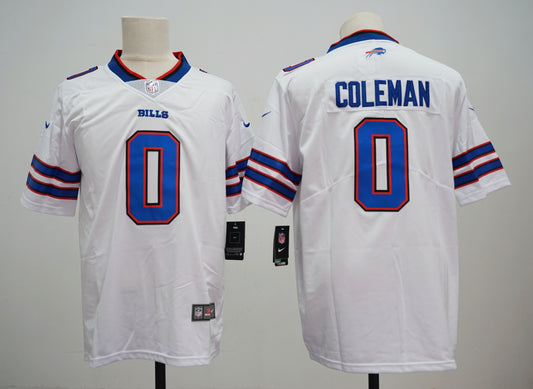 Keon Coleman #0 Buffalo Bills White Away 2025 Jersey