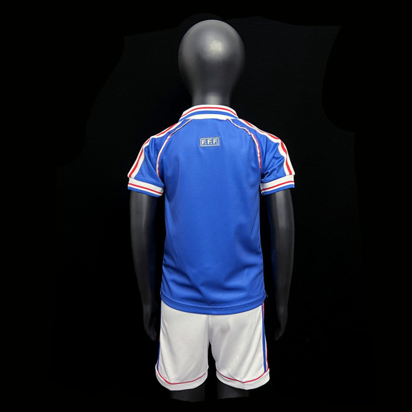 France 1998 Home Kid's Retro Kit (World Cup)