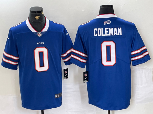 Keon Coleman #0 Buffalo Bills Royal Blue Home 2025 Jersey