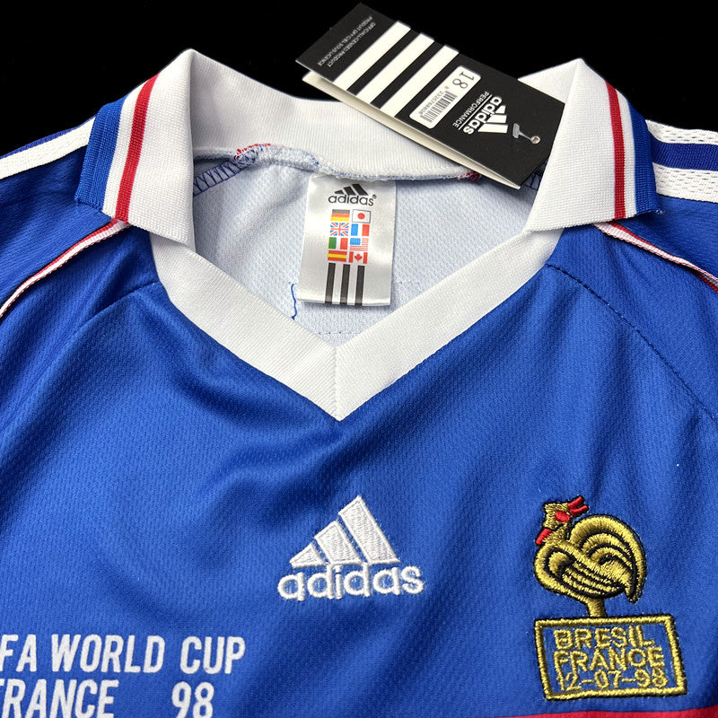 France 1998 Home Kid's Retro Kit (World Cup)