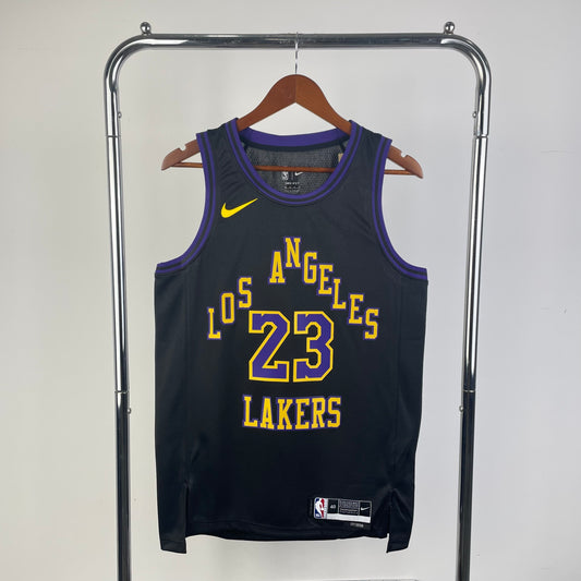 Los Angeles Lakers City Edition Black Swingman Jersey