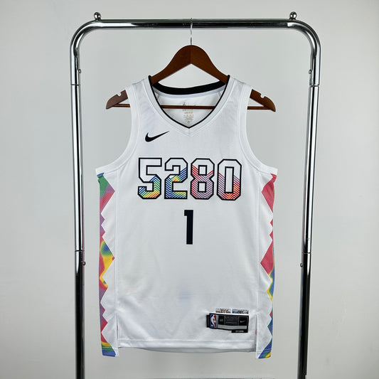 Denver Nuggets 24-25 City Edition White Swingman Jersey