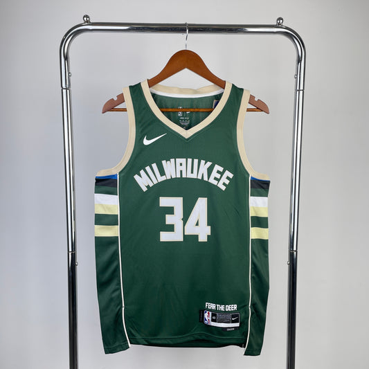 Milwaukee Bucks 23-24 Green Icon Edition Swingman Jersey