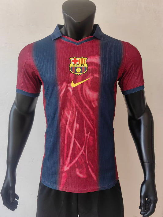 FC Barcelona X Travis Scott 00-01 Home Skeleton Retro Jersey