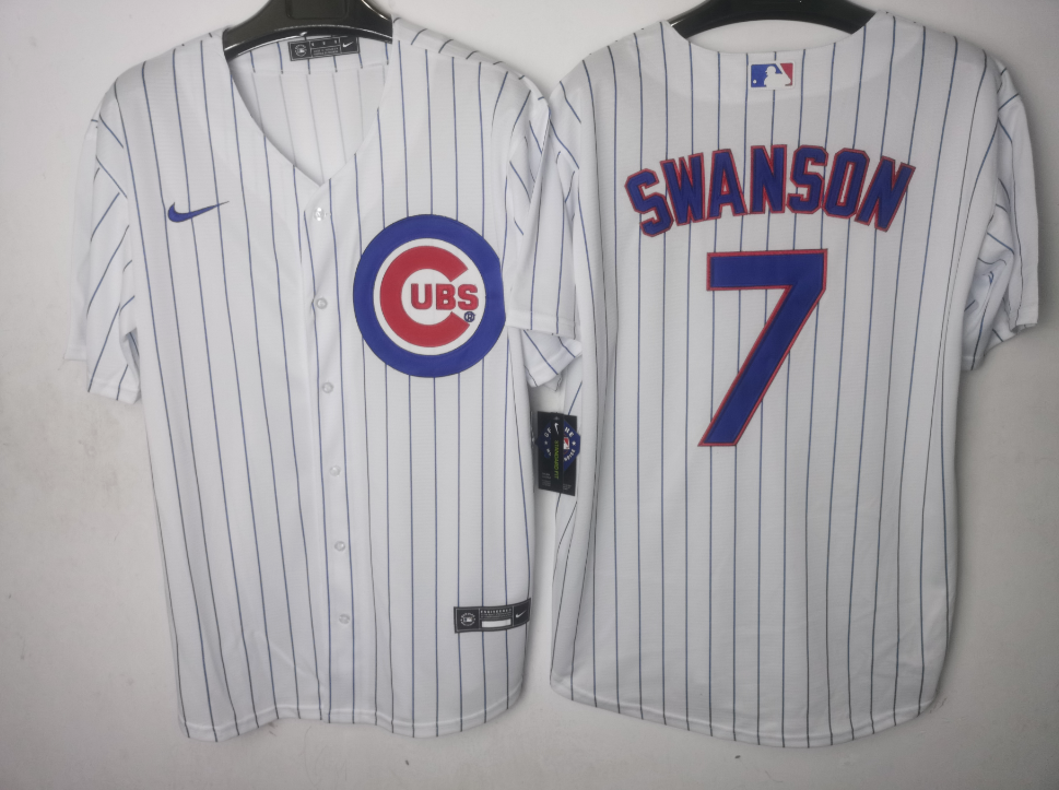 Chicago Cubs White Home Player Jersey