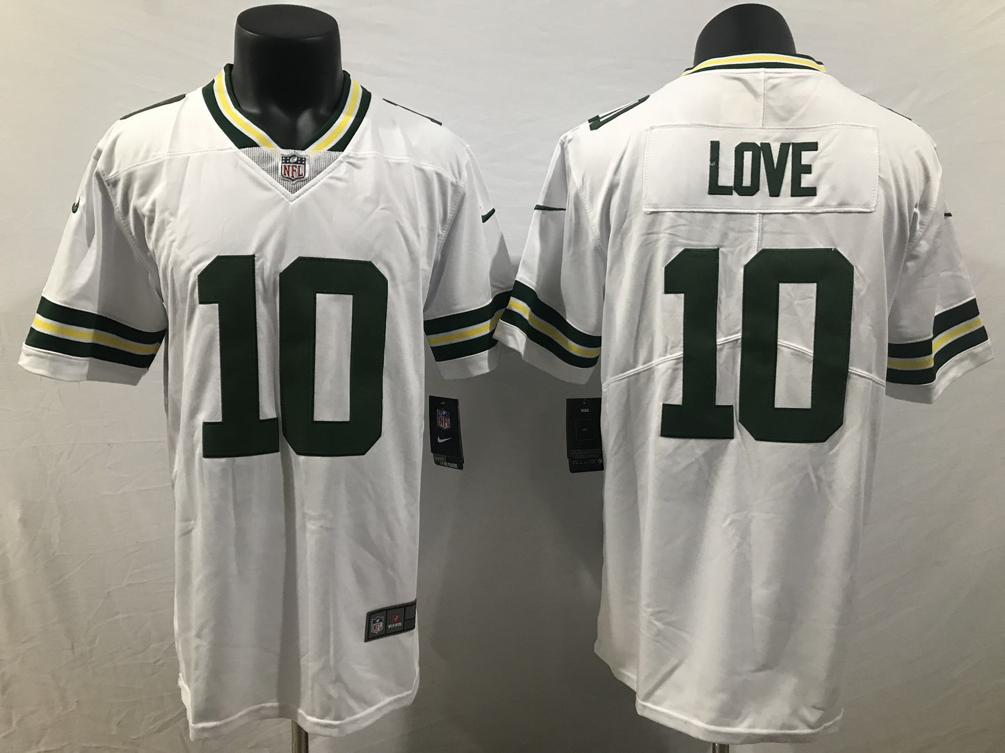 Green Bay Packers White Team Game Jersey