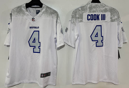 James Cook #4 Buffalo Bills "Cold Front" 2025 Rivalries Jersey
