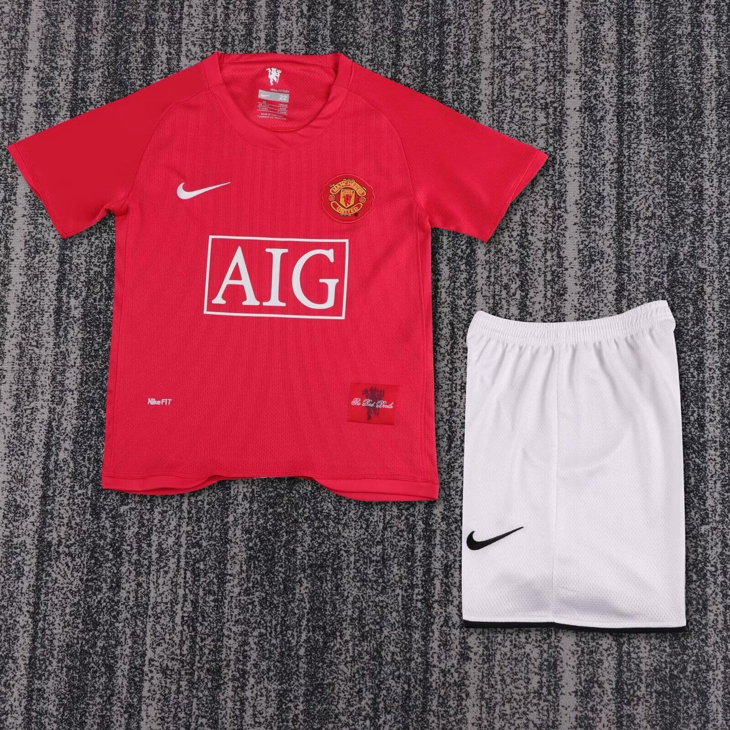 Manchester United 07-08 Home Kid's Retro Kit