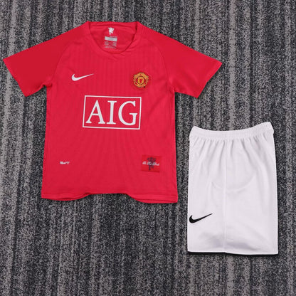 Manchester United 07-08 Home Kid's Retro Kit