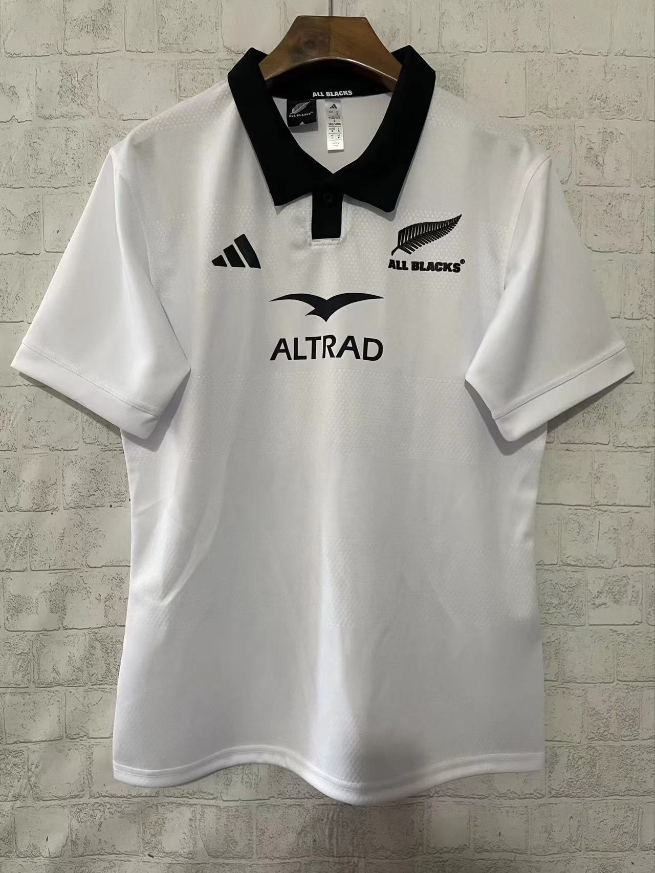 New Zealand All Blacks 25-26 White Away Rugby Jersey