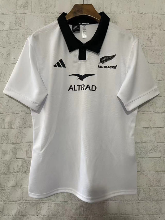 New Zealand All Blacks 25-26 White Away Rugby Jersey