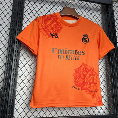 Real Madrid x Y3 23-24 "Orange" Fourth Kid's Kit