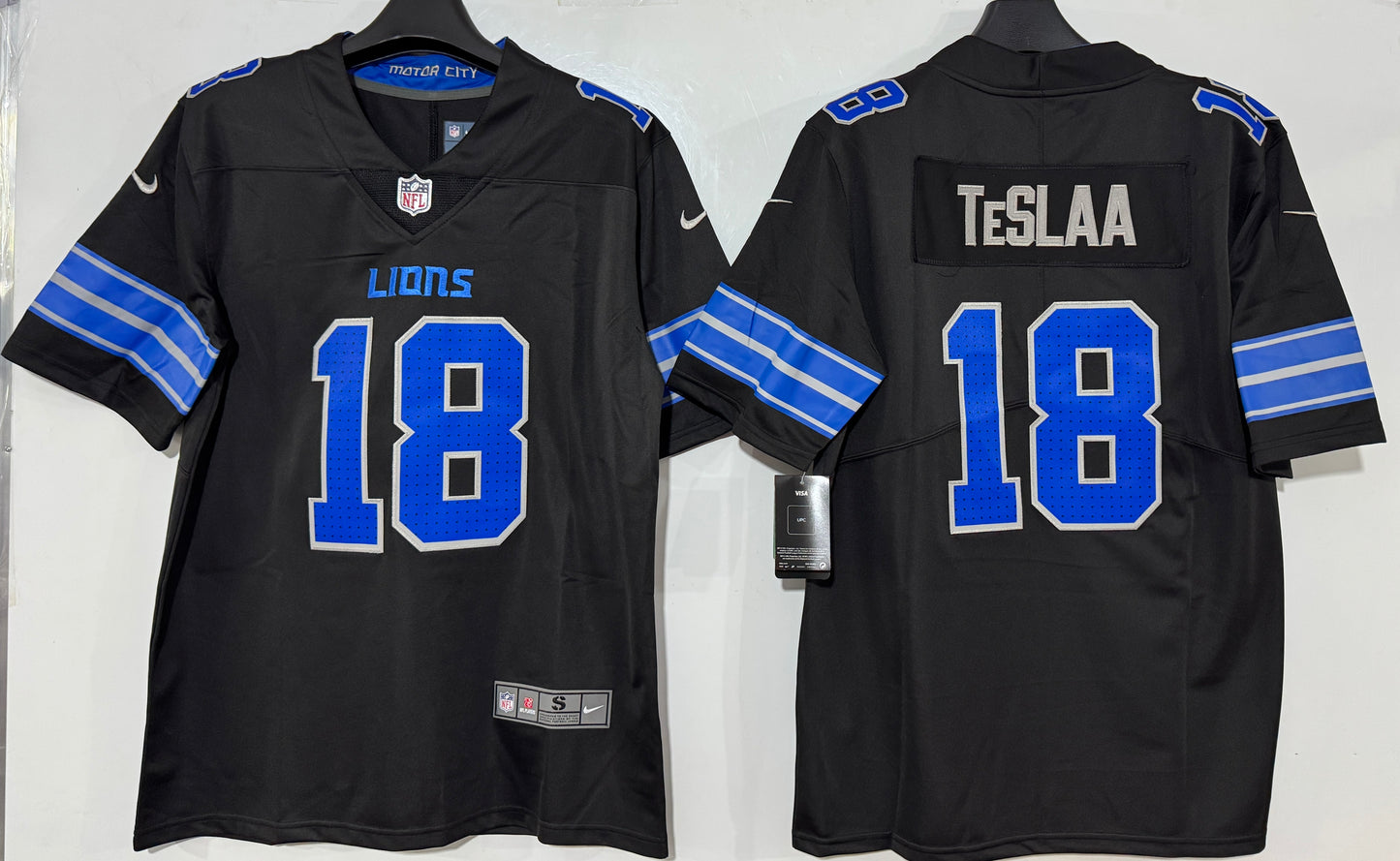 Isaac TeSlaa Black Detroit Lions 2nd Alternate Game Jersey