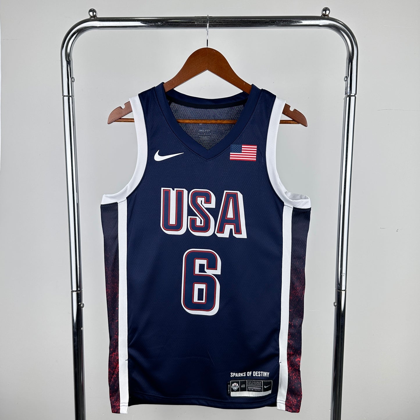 James #6 USA 2024 Navy Away Limited Jersey