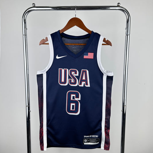 James #6 USA 2024 Navy Away Limited Jersey