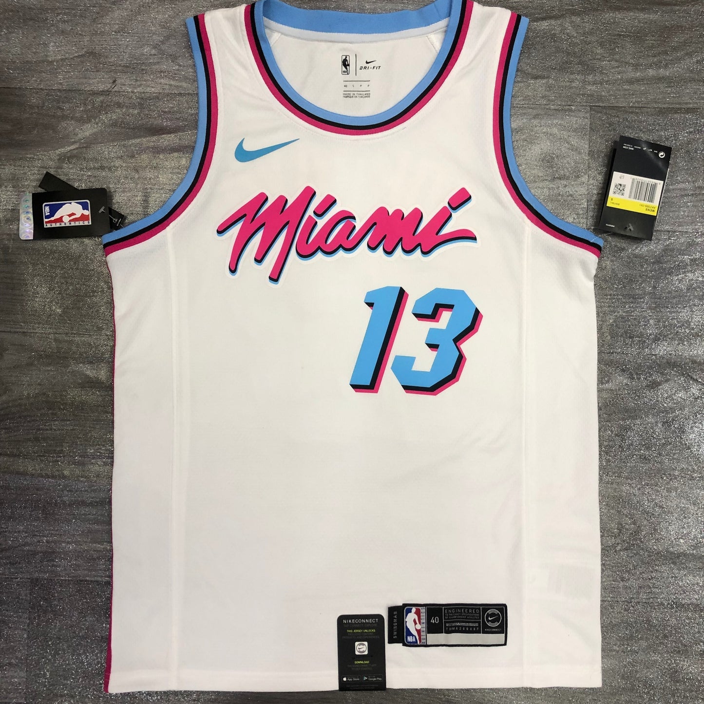Miami Heat City Edition "Vice" White Swingman Jersey