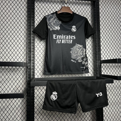 Real Madrid x Y3 23-24 "Black" Fourth Kid's Kit