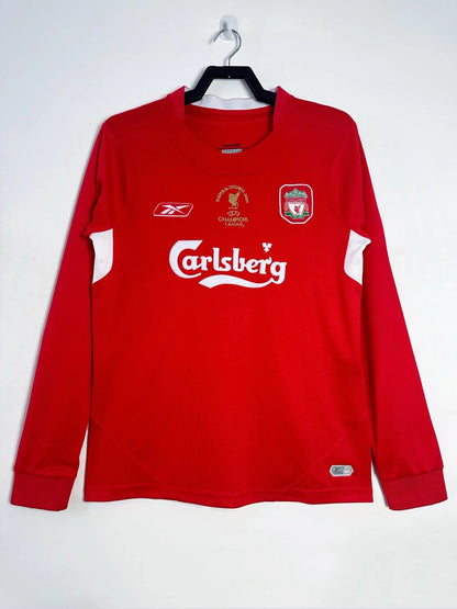 Liverpool 2005 Home Long Sleeve Retro Jersey (UCL)