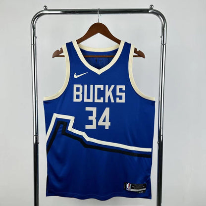 Milwaukee Bucks 24-25 City Edition Blue Jersey