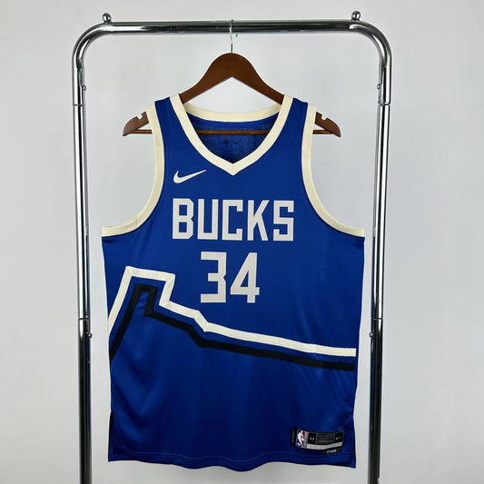 Milwaukee Bucks 24-25 City Edition Blue Jersey
