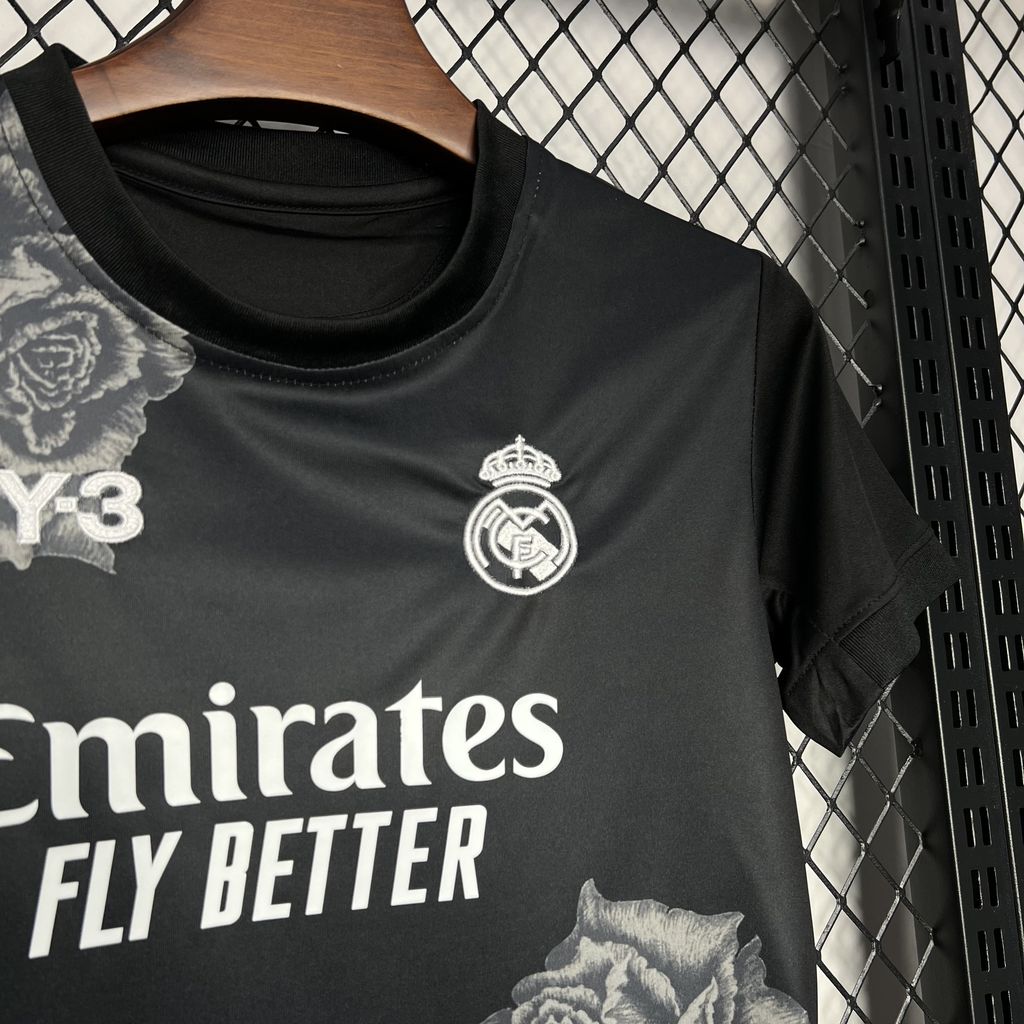 Real Madrid x Y3 23-24 "Black" Fourth Kid's Kit