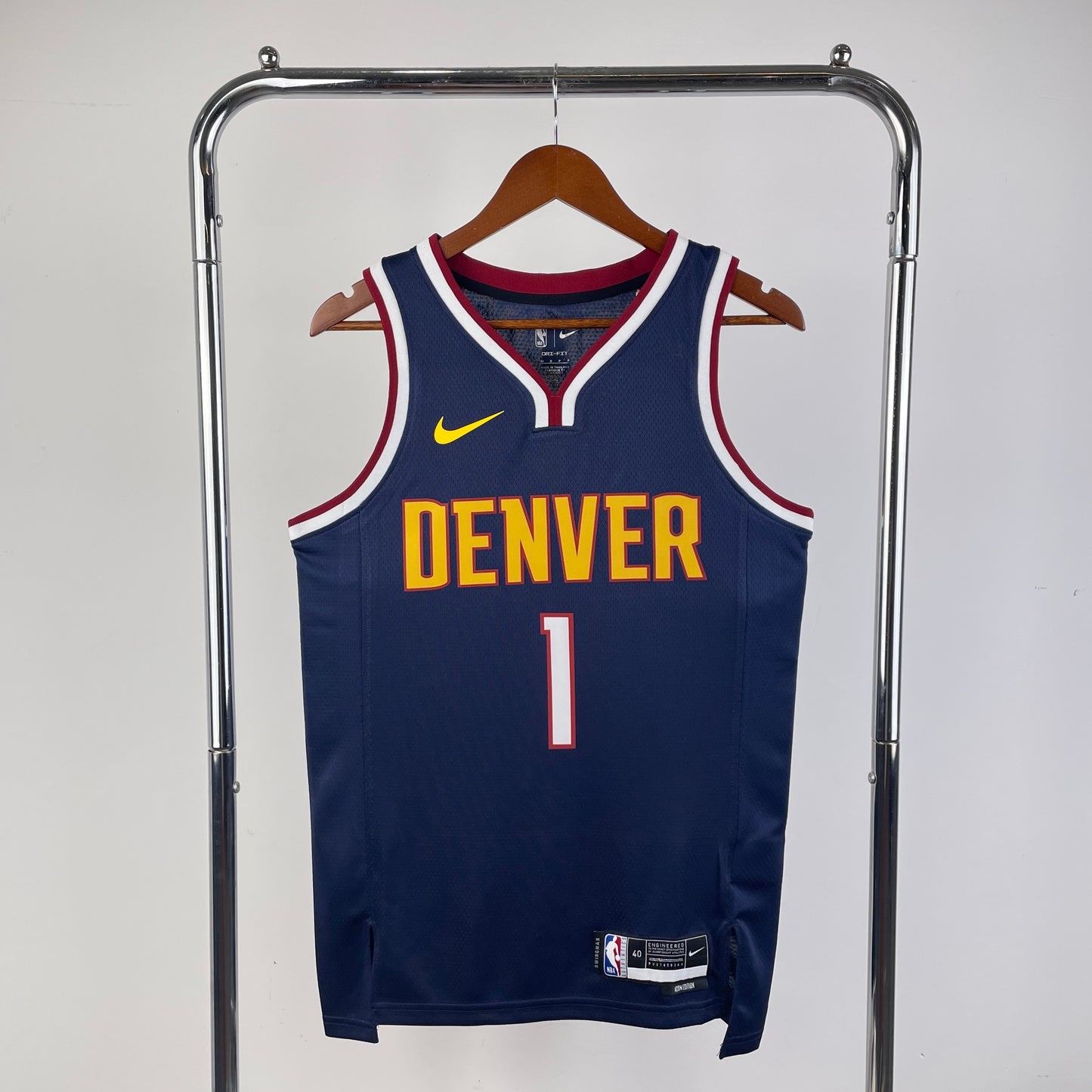 Denver Nuggets Icon Edition Navy Swingman Jersey